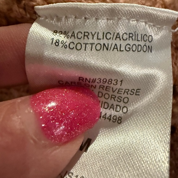 Jolt size M blush color blocks of open knit cardigan - Picture 9 of 9